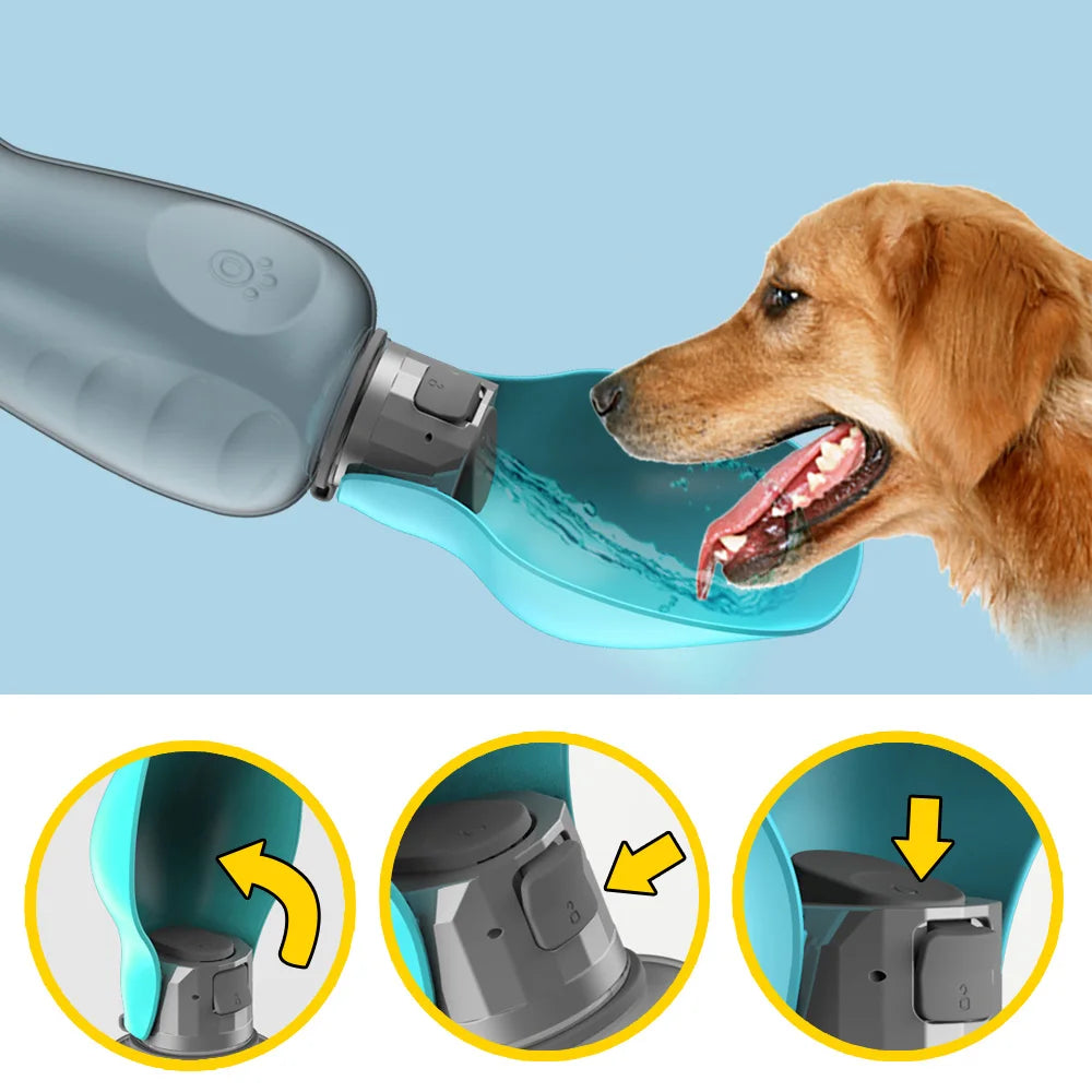 Large Pet Dog Water Bottle for Small Big Dogs Cats Hiking Foldable Leakproof Puppy Drinking Bowls Golden Retriever Pug Supplies