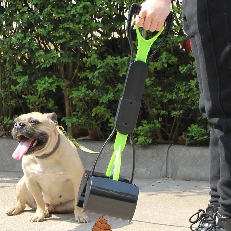 Pet Supplies Thickened plastic Foldable Long Handle Pet Pooper Scooper, Outdoor Dog Waste Picker, Poop Scoop, Toilet Supplies