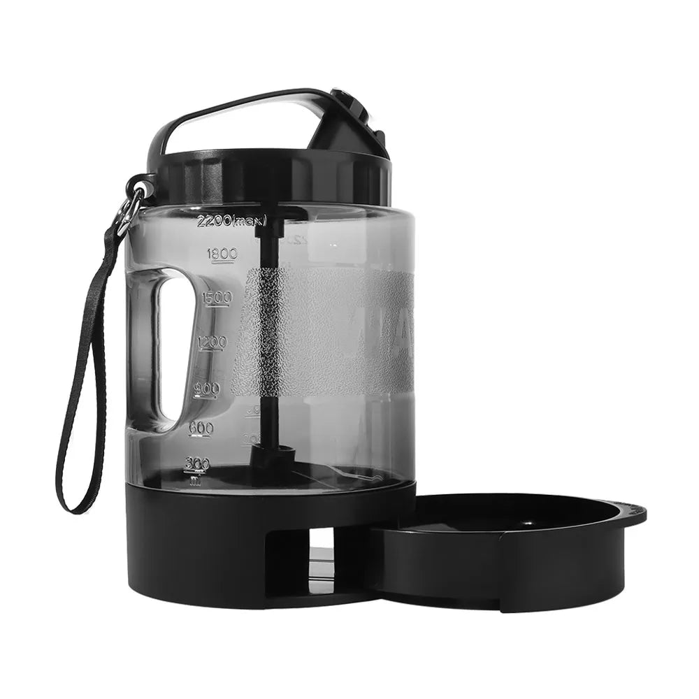 Pet Supplies 77oz/2.2L Pet Drink Travel Bowl 2-in-1 Portable Cats Water Feeder Bowls Leak Proof Lock Dog Water Bottle Puppy