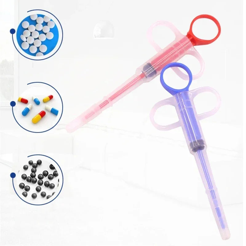 1 Set Pet Pills Applicator Cat Dogs Syringe Medicine Water Milk Feeder Insect Repellent Supplies Can Clip Pills Pet Water Feeder