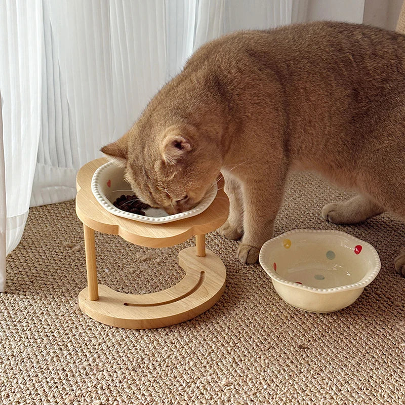 Food Utensils Cat Dog Pet Supplies Accessories Ceramic Pet Cat Bowl Pet Drinking Water Feeding Bowl Ceramics Cat Food Dog