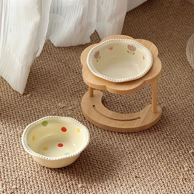 Food Utensils Cat Dog Pet Supplies Accessories Ceramic Pet Cat Bowl Pet Drinking Water Feeding Bowl Ceramics Cat Food Dog