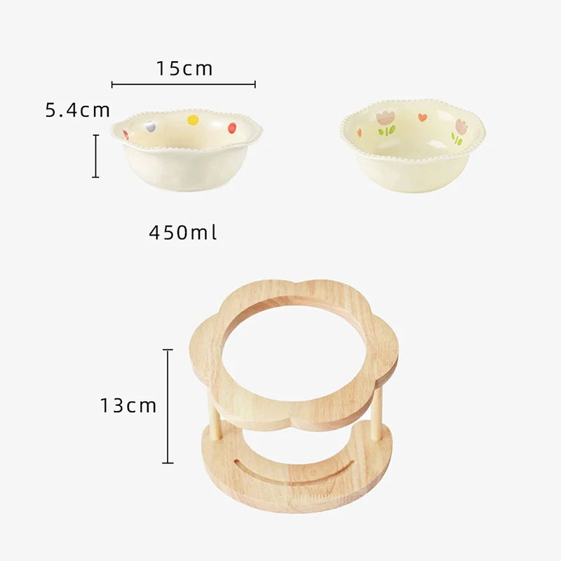 Food Utensils Cat Dog Pet Supplies Accessories Ceramic Pet Cat Bowl Pet Drinking Water Feeding Bowl Ceramics Cat Food Dog
