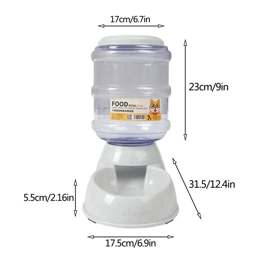 Large Capacity Automatic Pet Water Dispenser Dog Bowl Food Grade Plastic Pet Feeder Water Supply Wholesale Dog Watering Supplies