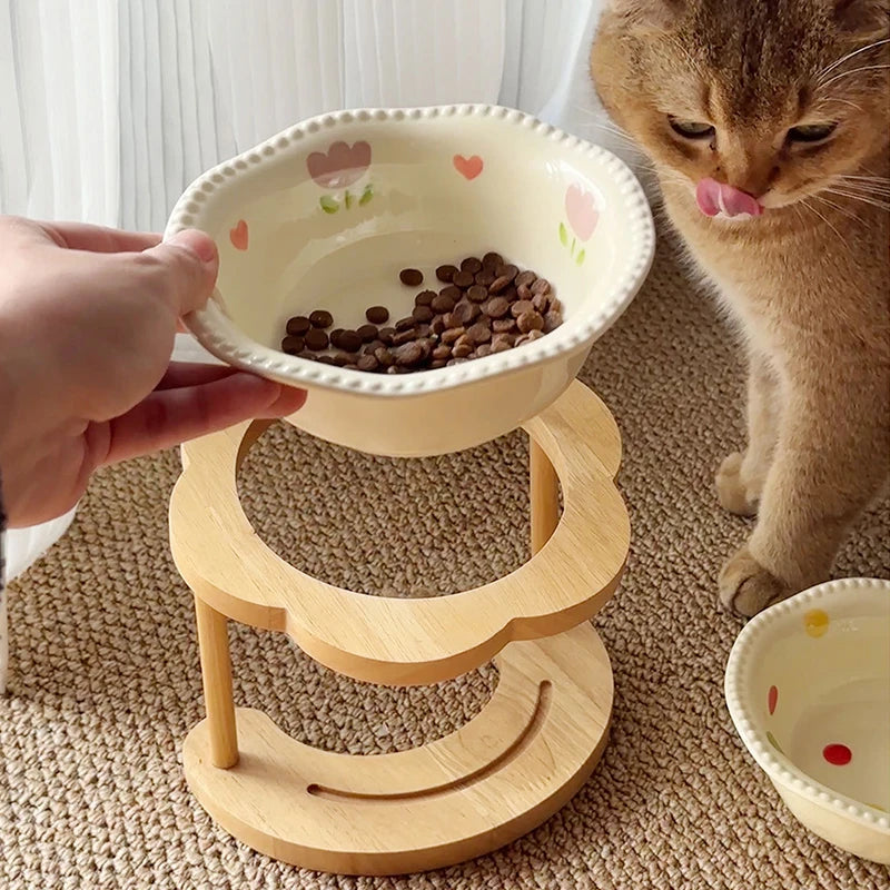 Food Utensils Cat Dog Pet Supplies Accessories Ceramic Pet Cat Bowl Pet Drinking Water Feeding Bowl Ceramics Cat Food Dog