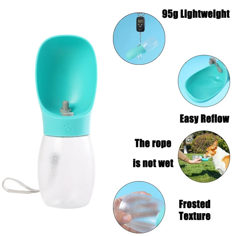 Pet Dog Water Bottle 300ML Puppy Drinking Bowls For Small Medium Dogs Cats Hiking Portable Cat Feeder Golden Retriever Supplies