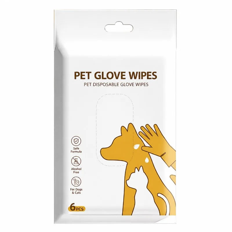 No-rinse Pet Cleaning Gloves Deodorant Wet Wipes for Cat Dog Fur Care Disposable Bath-free Grooming Tools Refresh Coat Remove